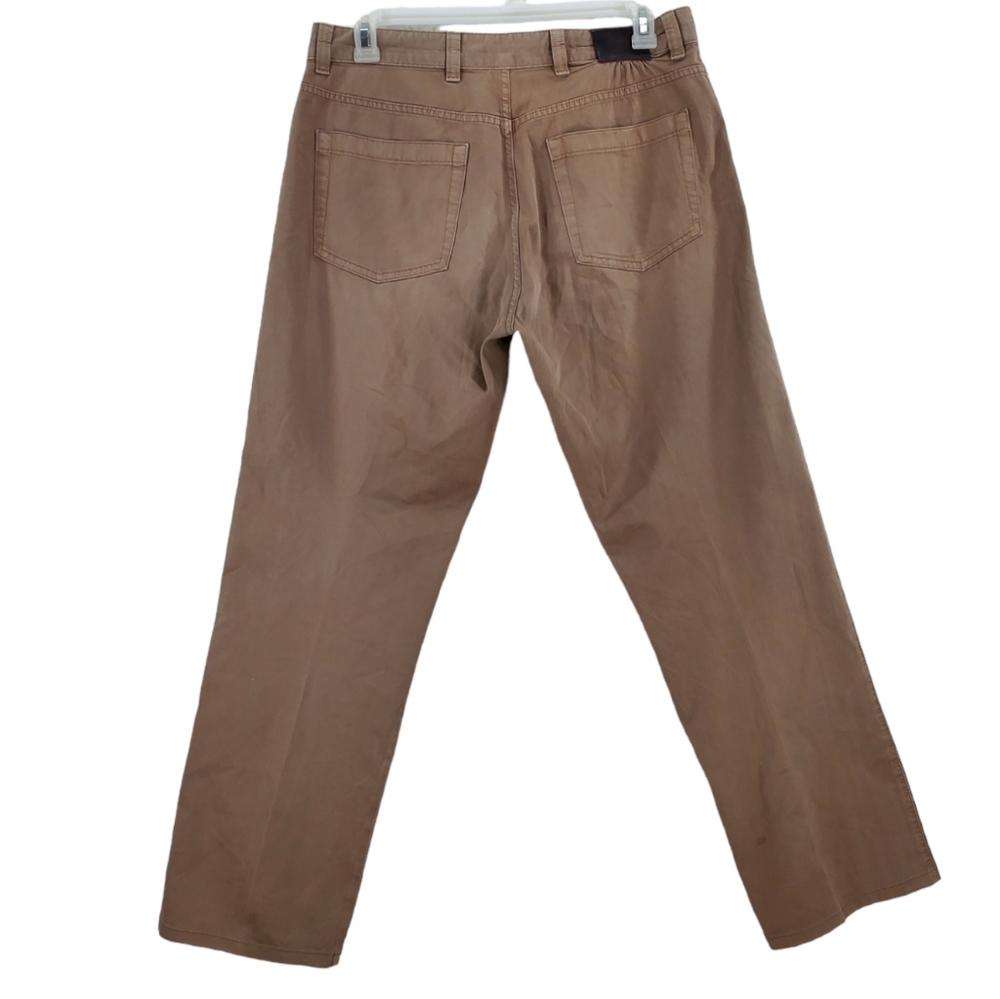 Ermenegildo Zegna Pants Chino Khaki Tan Mens 35x30 Lightweight Straight Leg - Picture 15 of 15